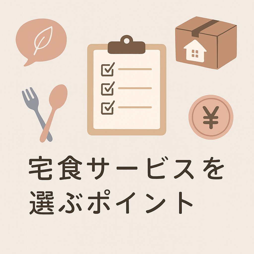 宅食サービスを選ぶポイント